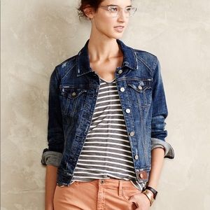 Anthropologie - Cropped denim jacket - size small